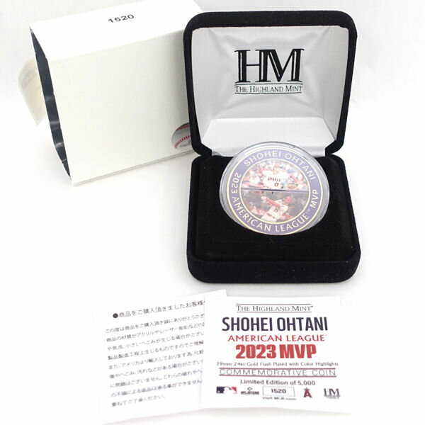 HIGHLAND MINT ◆大谷翔平アメリカン・リーグ 2023 MVP受賞記念 ゴールドコイン リミテッドエディション 1520/5000 趣味雑貨【未使用】