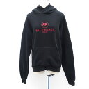 BALENCIAGA / バレンシアガ ◆BBロゴ プリントパーカー フーディ ブラック レッド 18 【レディース/ガールズ/LADY/女性/婦人】 ブランド...