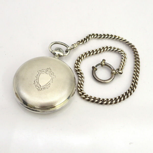 Los Erard ルイエラール ◆懐中時計 手巻き 925 銀製 ポケットウォッチ スモセコ メンズファッション【中古】