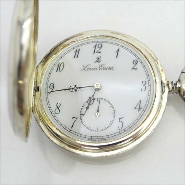 Los Erard ルイエラール ◆懐中時計 手巻き 925 銀製 ポケットウォッチ スモセコ メンズファッション【中古】