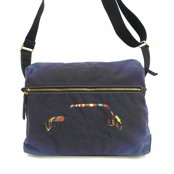 【スーパーSALE】Paul Smith / ポールスミス ■2WAY バッグ キャンバス ブラック パープル ショルダー 【バッグ/バック/BAG/鞄/カバン】 ブランド【中古】