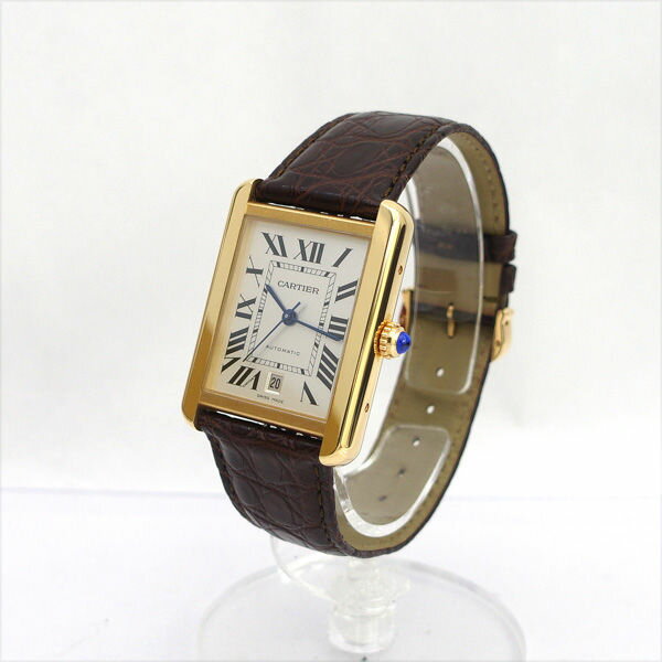 Cartier / カルティエ ◆タンクソロXL メンズ 腕時計 オートマティック K18PG Au750 自動巻 W5200026 【メンズ/MEN/男性/ボーイズ/紳士】【腕時計/うでとけい/ウォッチ/Watch】 【自動巻】 ブランド【中古】