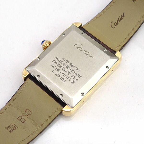 Cartier / カルティエ ◆タンクソロXL メンズ 腕時計 オートマティック K18PG Au750 自動巻 W5200026 【メンズ/MEN/男性/ボーイズ/紳士】【腕時計/うでとけい/ウォッチ/Watch】 【自動巻】 ブランド【中古】