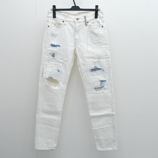 【スーパーSALE】POLO RALPH LAUREN / ポロ ラルフローレン ◆デニムパンツ/ダメージ加工/ホワイト×ブルー/サイズ26 211649978001 【メンズ/MEN/男性/ボーイズ/紳士】 メンズファッション【中古】(4)