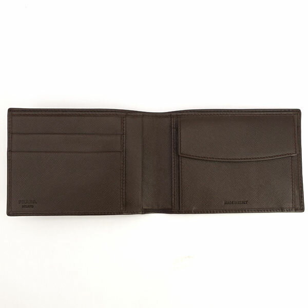 PRADA / プラダ ■二つ折り財布 レザー ブラウン M2 【財布/サイフ/ウォレット/wall...