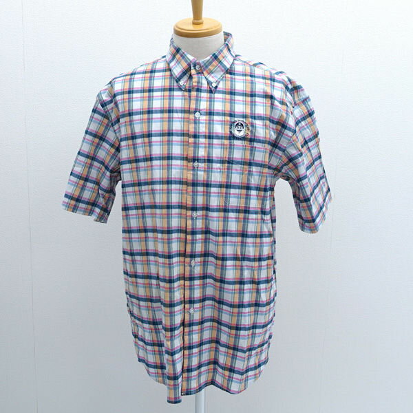 Captain Santa / キャプテンサンタ ◆半袖シャツ/ボタンダウン/チェック柄/ベージュ/サイズXL 9619160001 【メンズ/MEN/男性/ボーイズ/紳士】 メンズファッション【中古】