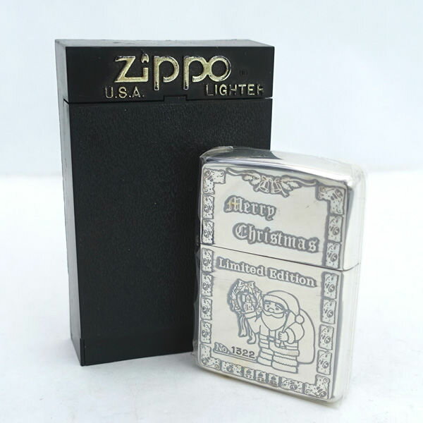 Zippo / ジッポ ◆Merry Christmas/ リミテッドエディション/サンタ/1994年製 【喫煙具/煙草/タバコ/シガレット/ガス/オイル】 メンズファッション【中古】