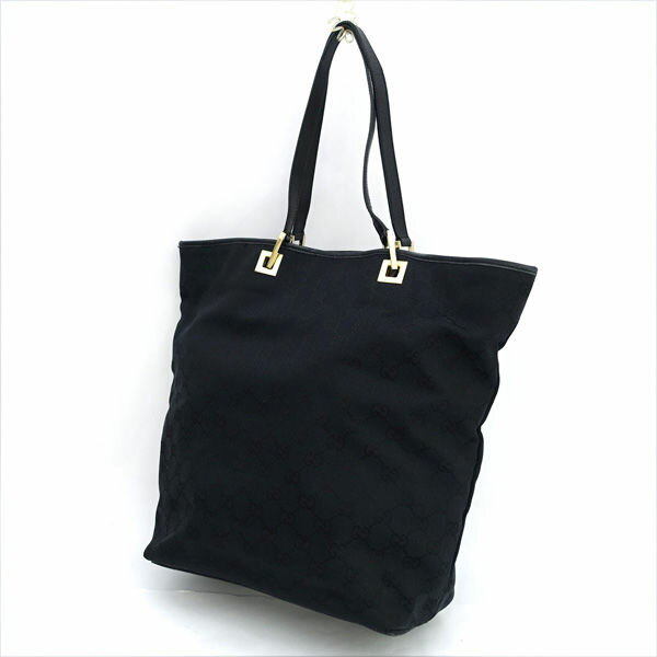 【スーパーSALE】GUCCI / グッチ ■GGキャンバス トートバッグ ハンドバッグ ブラック 002-1098-2407 【バッグ/バック/BAG/鞄/カバン】 ブランド【中古】