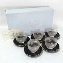 HOYA ◆【グラス】HOYSA/蘭 茶托付冷茶器セット(5客) KRS1930 茶道具 雑貨 ギフト ギフト【未使用】