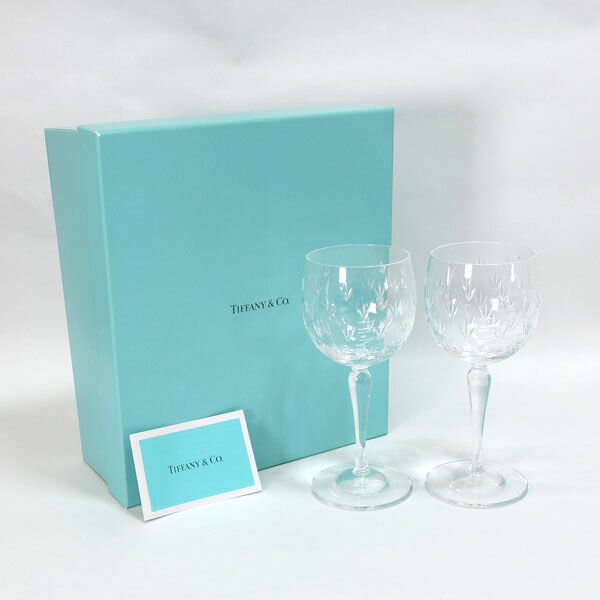 TIFFANY&Co. / ティファニー ◆【グラス】ティファニー/フローレット ペアワイングラス すまい 雑貨 ブランド ギフト【未使用】