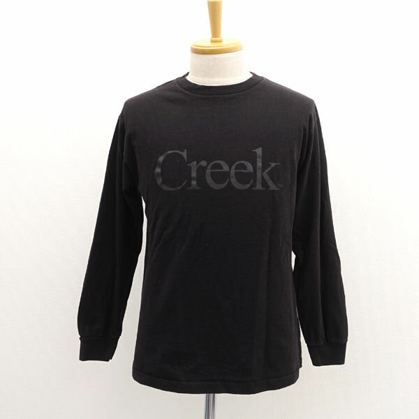 Rakuten - 【スーパーSALE】Creek / クリーク ◆長袖Tシャツ/ロンT/ロゴ/ブラック/サイズM 【メンズ/MEN/男性/ボーイズ/紳士】 メンズファッション【中古】