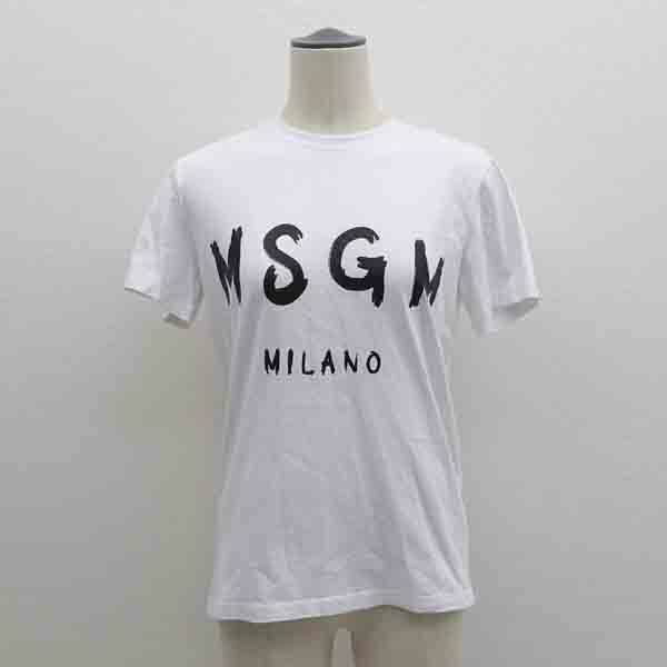 乐天商城 - 【スーパーSALE】MSGM / エムエスジーエム ◆半袖Tシャツ/ロゴ/ホワイト/サイズS 2341MDM60 【レディース/ガールズ/LADY/女性/婦人】 レディースファッション【中古】