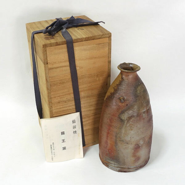 【価格見直し】【2026/05/11】備前焼 龍王窯 鈴木勝詞 ◆【花器】備前焼/龍王窯 鈴木勝詞 花入 【中古】