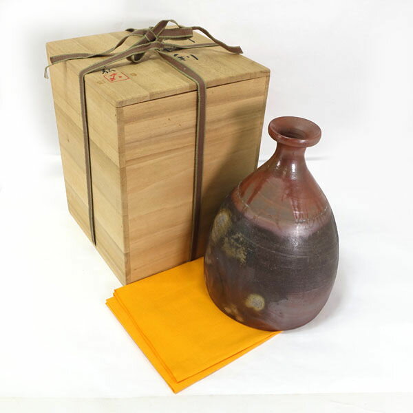 樂天商城 - 【価格見直し】【2026/05/11】備前焼 石田安弘 ■【花器】備前焼/石田安弘 備前焼舟徳利 花器 【中古】