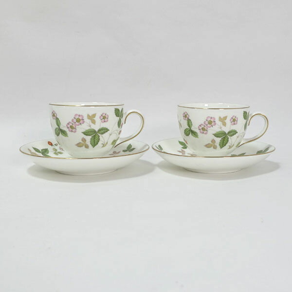 WEDGWOOD / ウェッジウッド ◆【洋食器】ウエッジウッド/ワイルドストロベリー旧刻印C&S リー(2客) 雑貨 アンティーク 西洋磁器 ギフト【中古】