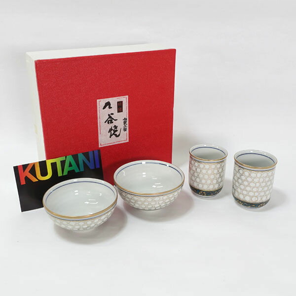 乐天商城 - 九谷焼 ◆【和食器】九谷焼/キッチン鉄仙唐草夫婦揃(飯碗 湯呑) 8-632 ギフト【未使用】