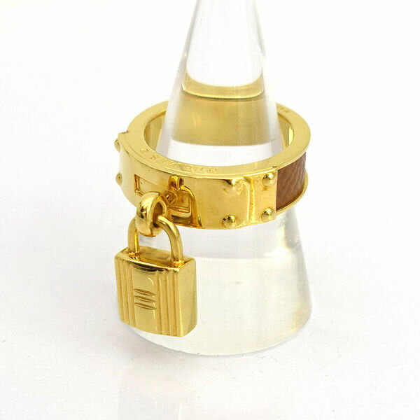 HERMES / エルメス ◆スカーフリング ケリー ゴールド ブラウン 【リング/指輪/アクセサリー】 ブランド..