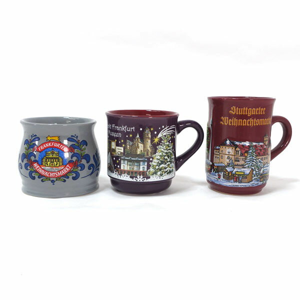 ドイツ・クリスマスマーケット ◆【洋食器】ドイツ・クリスマスマーケット/ワインカップ(3個組) ギフト【中古】