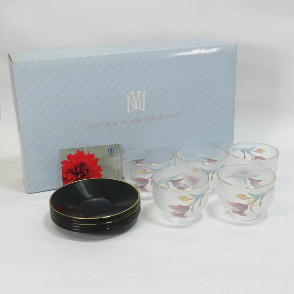 HOYA ◆【ガラス】HOYA/らん 冷茶セット(5客) KRS193D すまい 雑貨 ギフト ギフト【未使用】