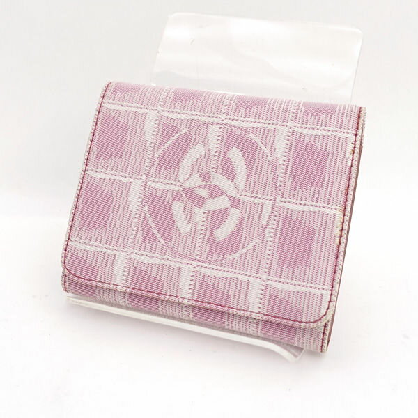 美品　シャネル ニュートラベルライン バニティバッグ カード　ピンク ポーチ シャネルニュートラベルライン 巾着型 ピンク レディース ポーチ