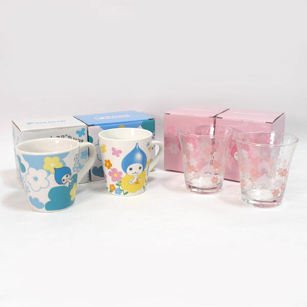 DAIKIN / ぴちょんくん ◆【セット】ダイキン/ぴちょんくん ペアマグ&タンブラー(各2個) ぴちょんくん マグカップ グラス ギフト【未使用】