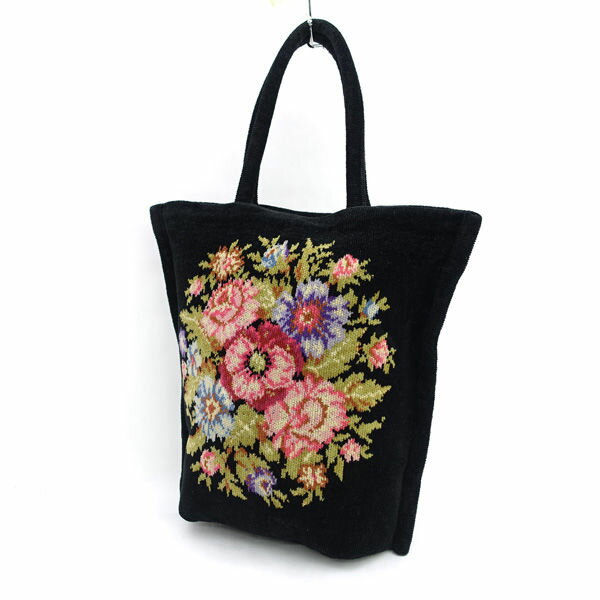 FEILER / フェイラー ■ハンドバッグ コットン ブラック 【バッグ/バック/BAG/鞄/カバン】 ブランド【中古】