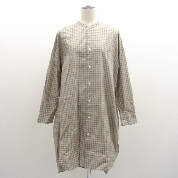 Le glazik / ルグラジック ◆シャツワンピース/チェック柄/グレー/サイズ36 JL-3723 【レディース/ガールズ/LADY/女性/婦人】 レディー..