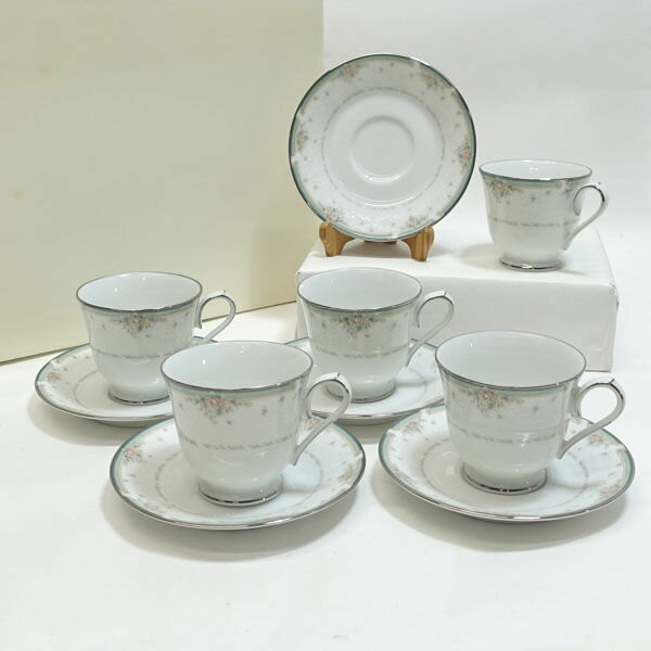 乐天商城 - Noritake / ノリタケ ◆【洋食器】ノリタケ/グリーンブライアー カップ&ソーサー(5客) 4101 カップ&ソーサー ギフト【未使用】 【代引不可】【同梱不可】