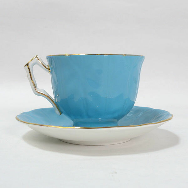 Aynsley / エインズレイ ◆【洋食器】エインズレイ/カップ&ソーサー ブルー ギフト【未使用】
