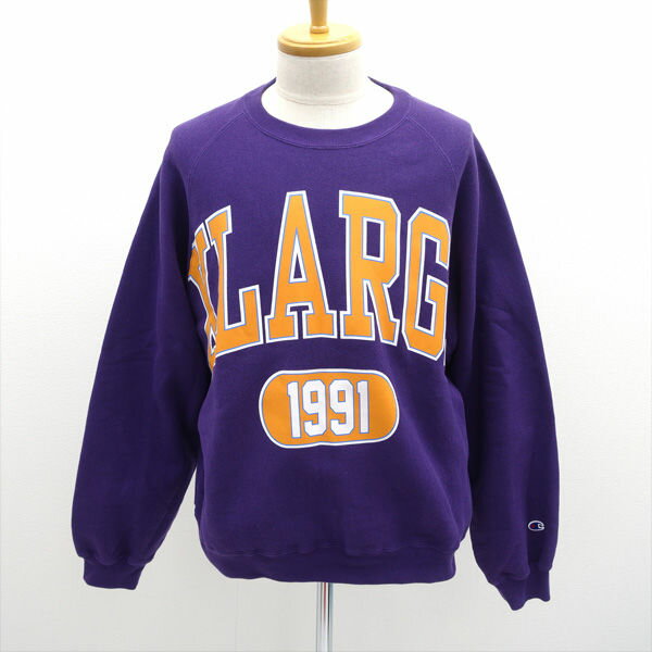 乐天商城 - Champion×X-LARGE / チャンピオン ◆スウェット/ロゴ/プリント/パープル/サイズXL C8-W016 【メンズ/MEN/男性/ボーイズ/紳士】 メンズファッション【中古】