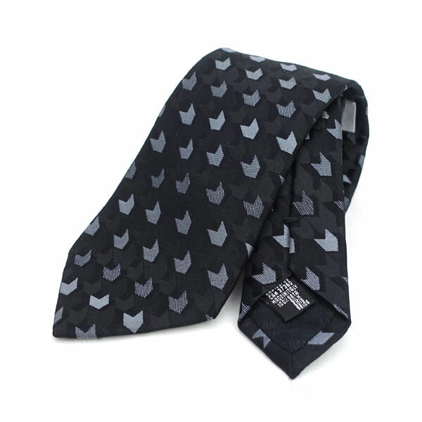 【新品未使用】アルマーニコレツォーニ ネクタイ ブラック ホワイト ストライプ 新品未使用】アルマーニコレツォーニ ネクタイ ブラック ホワイト