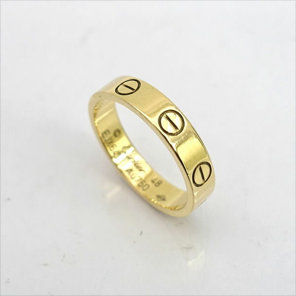 Cartier / カルティエ ◆ミニ ラブリング 750/K18YG #48 【リング/指輪/アクセサリー】 ブランド【中古】