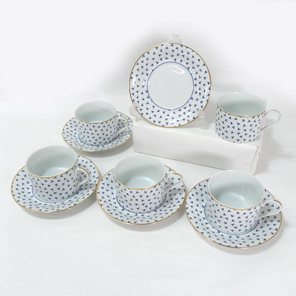 Rakuten - TIFFANY&Co. / ティファニー ◆【洋食器】ティファニー/ダンシングTカップ&ソーサー(5客) ギフト【中古】