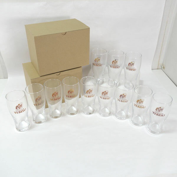 YEBISU ◆【グラス】エビスビール/プレミアムビールグラス(12個) すまい 雑貨 ギフト ギフト【未使用】