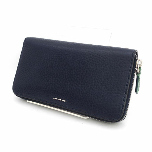 FENDI / フェンディ ◆ラウンドジップ ロング レザーウォレット 長財布 7M0210 【財布/サイフ/ウォレット/wallet/コイン】 ブランド【中古】