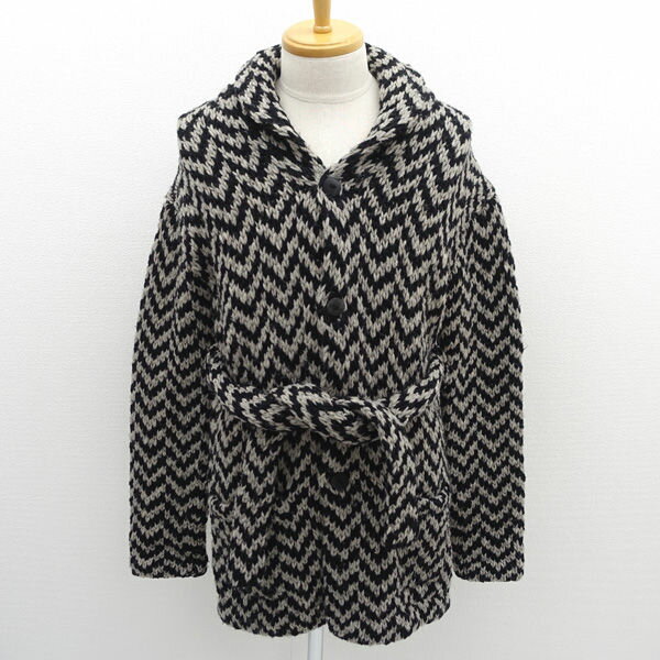 BEAMS F / ビームス F ◆ヘリンボーンショールカラーニット/カーディガン/総柄/L 21-15-0651-674 【メンズ/MEN/男性/ボーイズ/紳士】 メンズファッション【中古】