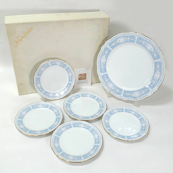Noritake / ノリタケ ◆【洋食器】ノリタケ/レースウッドゴールド パーティーセット(大1小5) Y9714/1507 ギフト【未使用】