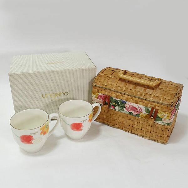 Rakuten - ungaro / ウンガロ ◆【洋食器】ウンガロ/バスケット入 ペアマグカップ ギフト【未使用】