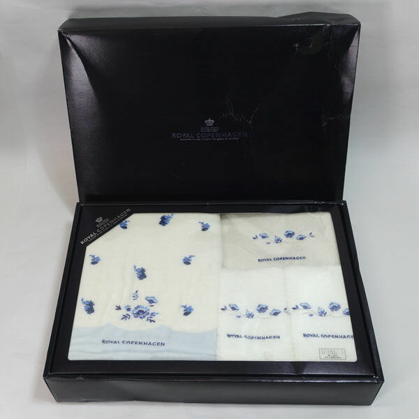 Royal Copenhagen / ロイヤルコペンハーゲン ◆【タオル】Rコペンハーゲン/タオルセット(バス1・フェイス2・ウォッシュ1) 59-3239500 ギフト【未使用】
