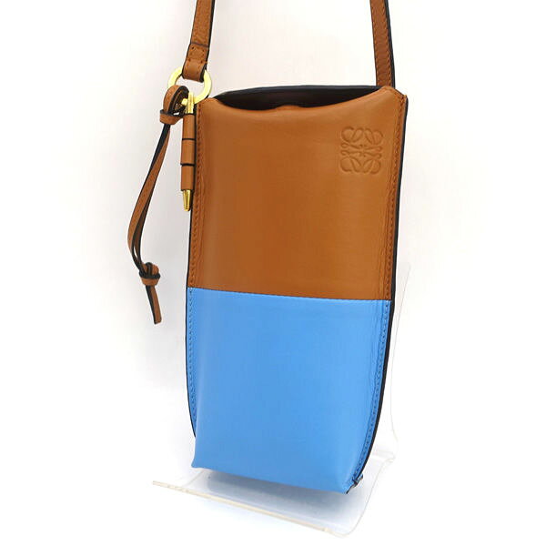 LOEWE / ロエベ ◆アナグラム ゲートポケット バイカラー ポシェット ショルダー 【バッグ/バック/BAG/鞄/カバン】 ブランド【中古】