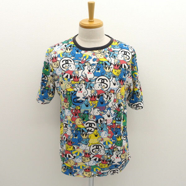 【スーパーSALE】STUSSY / ステューシー ◆半袖Tシャツ/00s ヘッズ総柄/グラフィック/マルチカラー/S 208UK 【メンズ/MEN/男性/ボーイズ/紳士】 メンズファッション【中古】