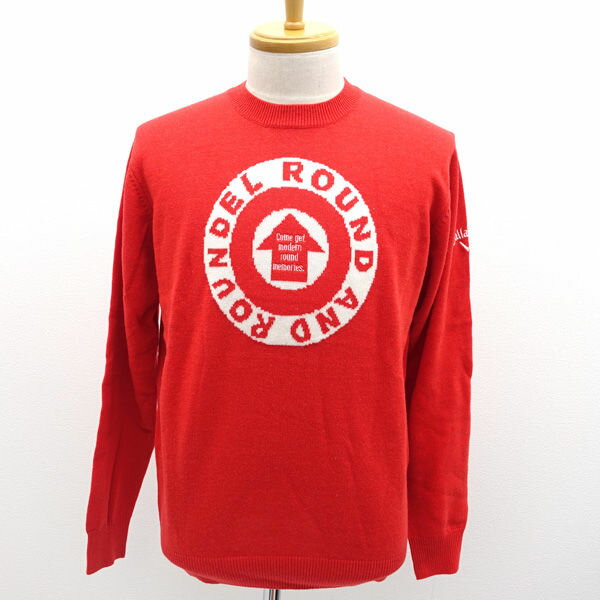 Callaway / 캘러웨이 ◆니트/ROUND AND ROUNDEL/레드/사이즈 L 241-7260515 [맨즈/MEN/남성/보이즈/신사] 맨즈 패션[중고]