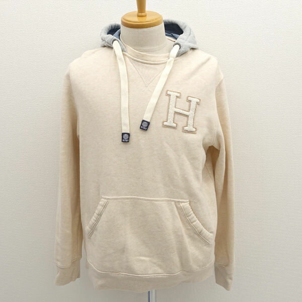 Rakuten - TOMMY HILFIGER / トミーヒルフィガー ◆プルオーバーパーカー/Hロゴ/ベージュ/サイズM 【メンズ/MEN/男性/ボーイズ/紳士】 メンズファッション【中古】
