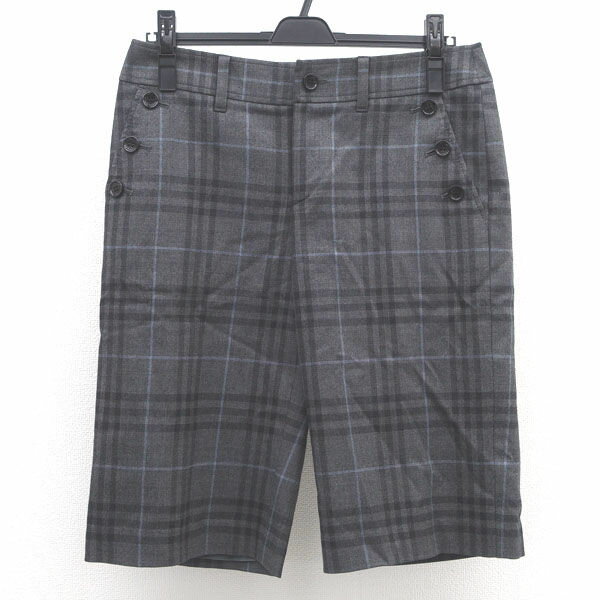 【スーパーSALE】BURBERRY LONDON / バーバリー ロンドン ◆ハーフパンツ/チェック柄/グレー/サイズ40 FQ351-053-07 【レディース/ガールズ/LADY/女性/婦人】 レディースファッション【中古】