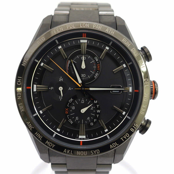 商品状態 僅かな薄キズが見られますが、大きなダメージは無く、全体的に綺麗な商品です。　 状態ランク Aランク デザイン/仕様 メンズ腕時計 電波時計 ソーラー　 型番 H800-T025871　 製造番号 372030097　 サイズ/収納詳細 ベルト内周　（約cm）:17.5フェイス横　（約cm）:4.1フェイス縦　（約cm）:5.0総重量　（約g）:89.4　 採寸方法(※クリックで拡大) サイズは当店独自の基準で採寸しております。多少の誤差はご容赦ください。また、記載より大きくかけ離れた採寸相違がある場合以外は、返品はお受けできませんのでご注意くださませ。 色 ブラック　 素材 チタニウム　 付属品 箱 保証書（店舗印無し）　 備考 【メンズ/MEN/男性/ボーイズ/紳士】【腕時計/うでとけい/ウォッチ/Watch】 【電波時計】 【ソーラー】 発送区分 区分： 2A送料は「お支払・送料」をご参照下さい。 店舗紹介 【QNKTCB】 【QNKT】