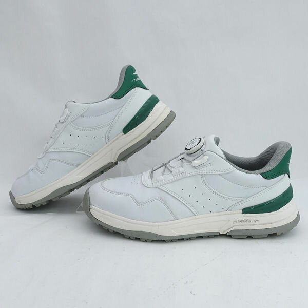 TIGORA ◆ゴルフシューズ/TGF/ダイヤル式/合皮/ホワイト/25cm TR1025 【メンズ/MEN/男性/ボーイズ/紳士】【靴/クツ/シューズ/SHOES】 メンズファッション【中古】