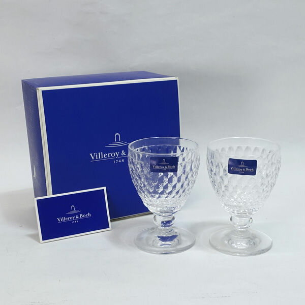 ペアワイングラス Villeroy & Boch ◆【グラス】ビレロイボッホ/ボストン ペアワイングラス クリア 7299-0030P すまい 雑貨 ギフト【未使用】