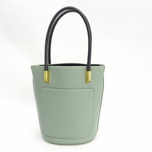BARCLAY / バークレー ◆バケツ型トートバッグ/2way/ショルダー/レザー/ミントグリーン 【バッグ/バック/BAG/鞄/カバン】 レディースファッション【中古】