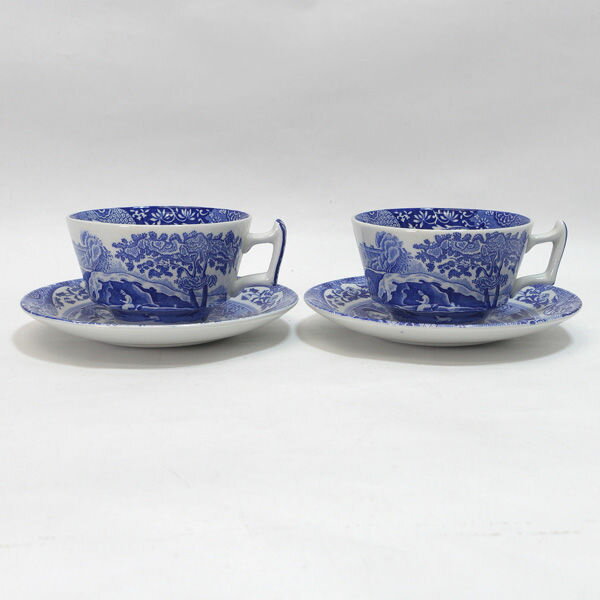 spode (スポード) 食器 CAMPANULA カンパニュラ ペアカップ＆ソーサー ティーカップ 釣鐘草 2客セット 【キモノオフ野々市若松店】 楽天市場】スポード Spode 1984年 カンタベリー カップ＆ソーサー