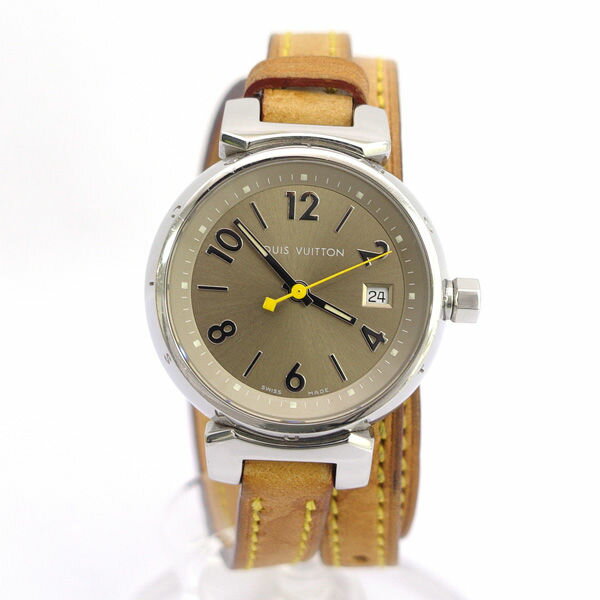 LOUIS VUITTON / ルイヴィトン ◆タンブール レディース腕時計 レザー トリプルコイルド クォーツ Q1212 【レディース/ガールズ/LADY/女性/婦人】【腕時計/ウォッチ/Watch】 【クォーツ】 ブランド【中古】